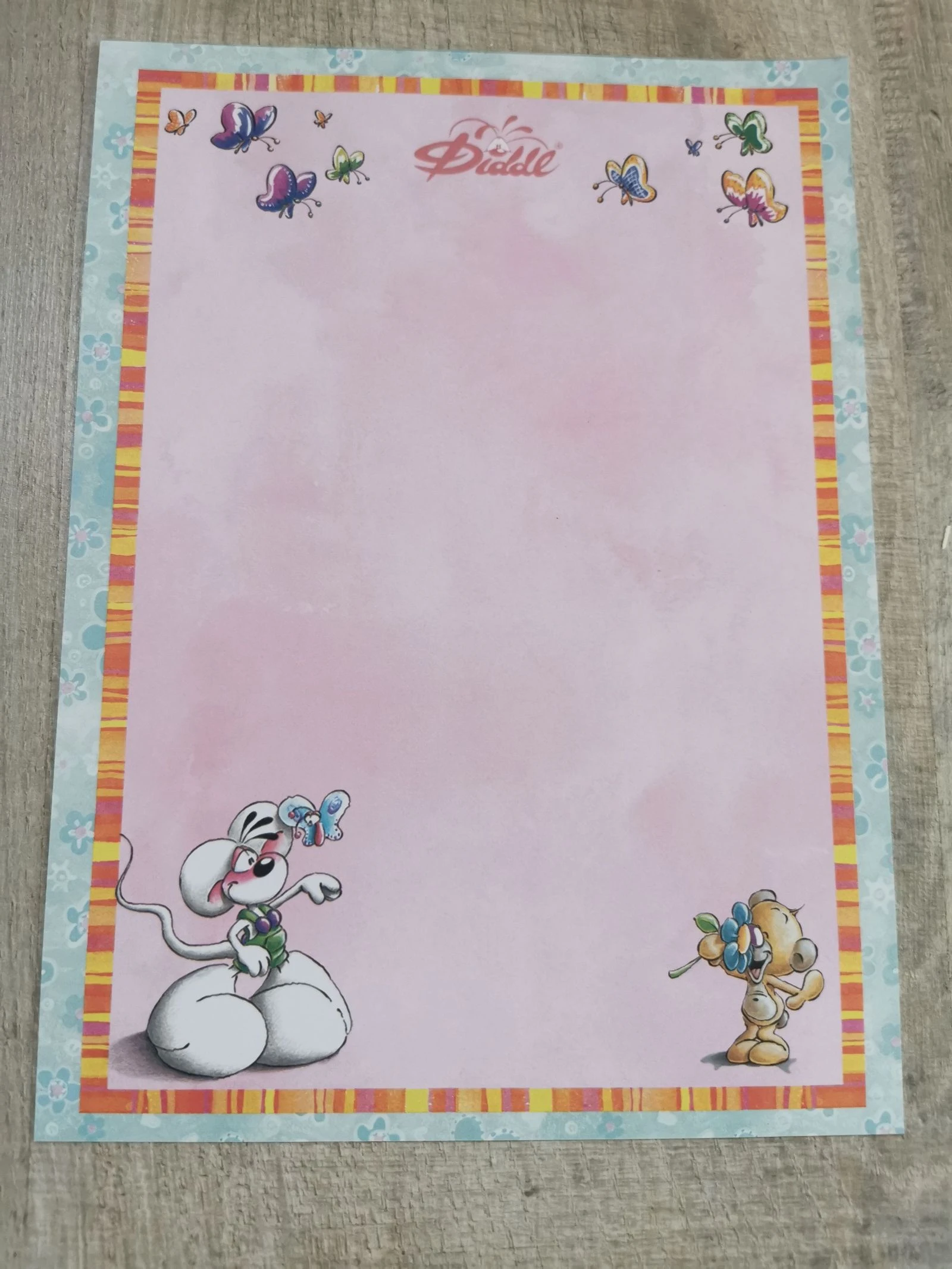 Feuille papier à lettre diddl